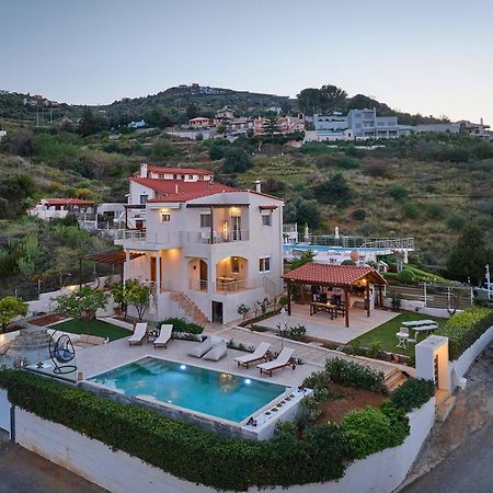 Spacious Villa With Private Eco-Pool And Panoramic Sea View Agia Pelagia Exteriör bild