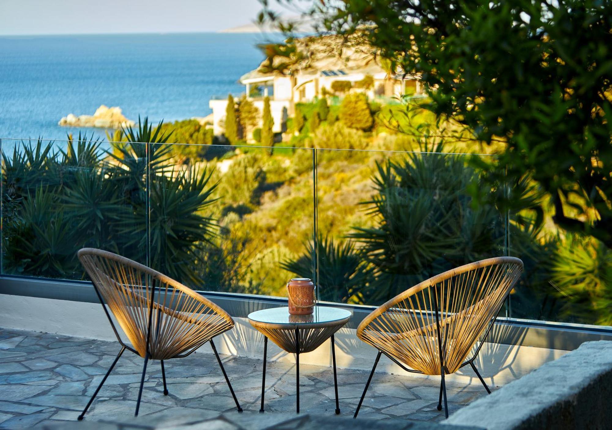 Spacious Villa With Private Eco-Pool And Panoramic Sea View Agia Pelagia Exteriör bild