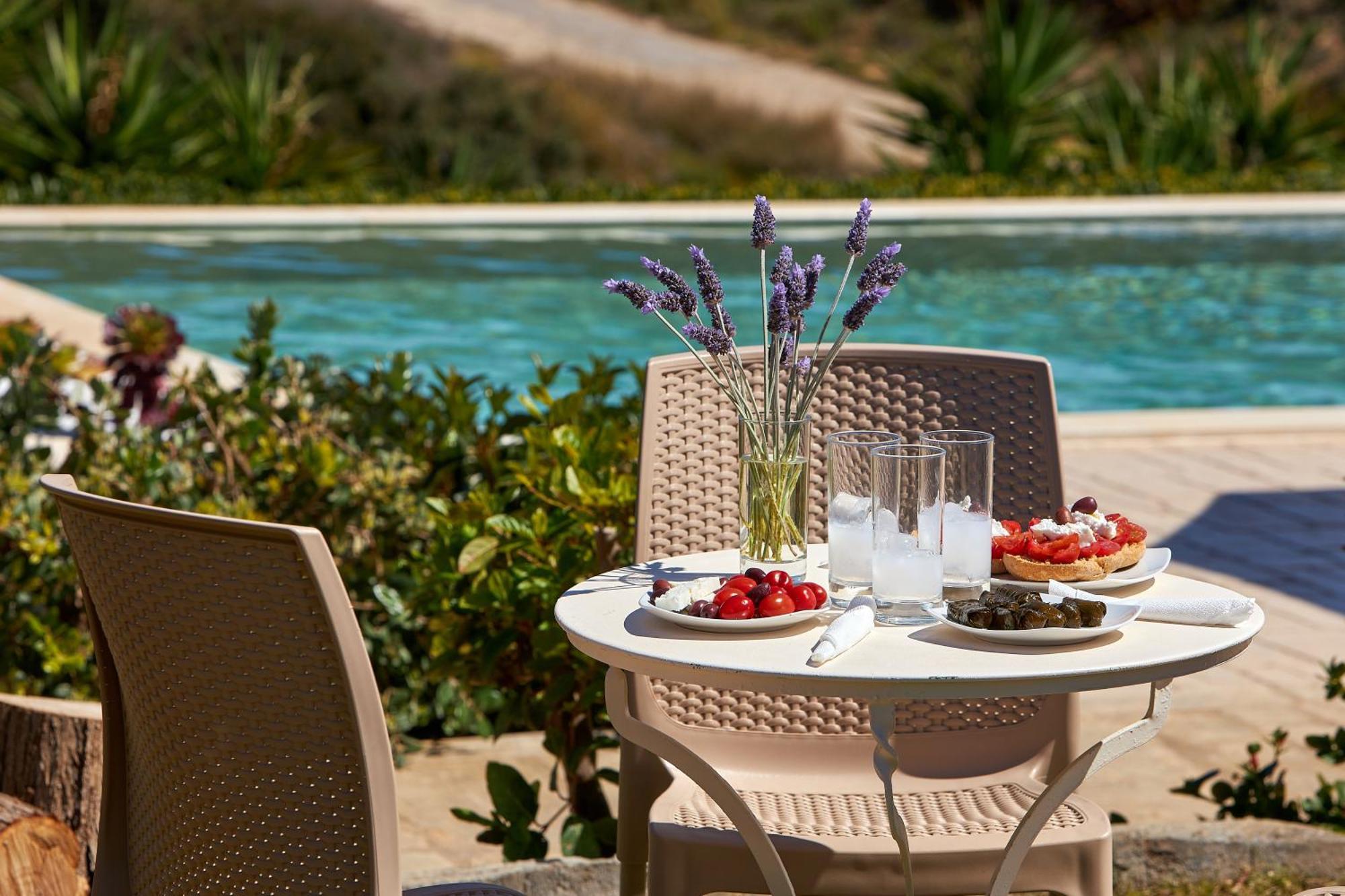 Spacious Villa With Private Eco-Pool And Panoramic Sea View Agia Pelagia Exteriör bild