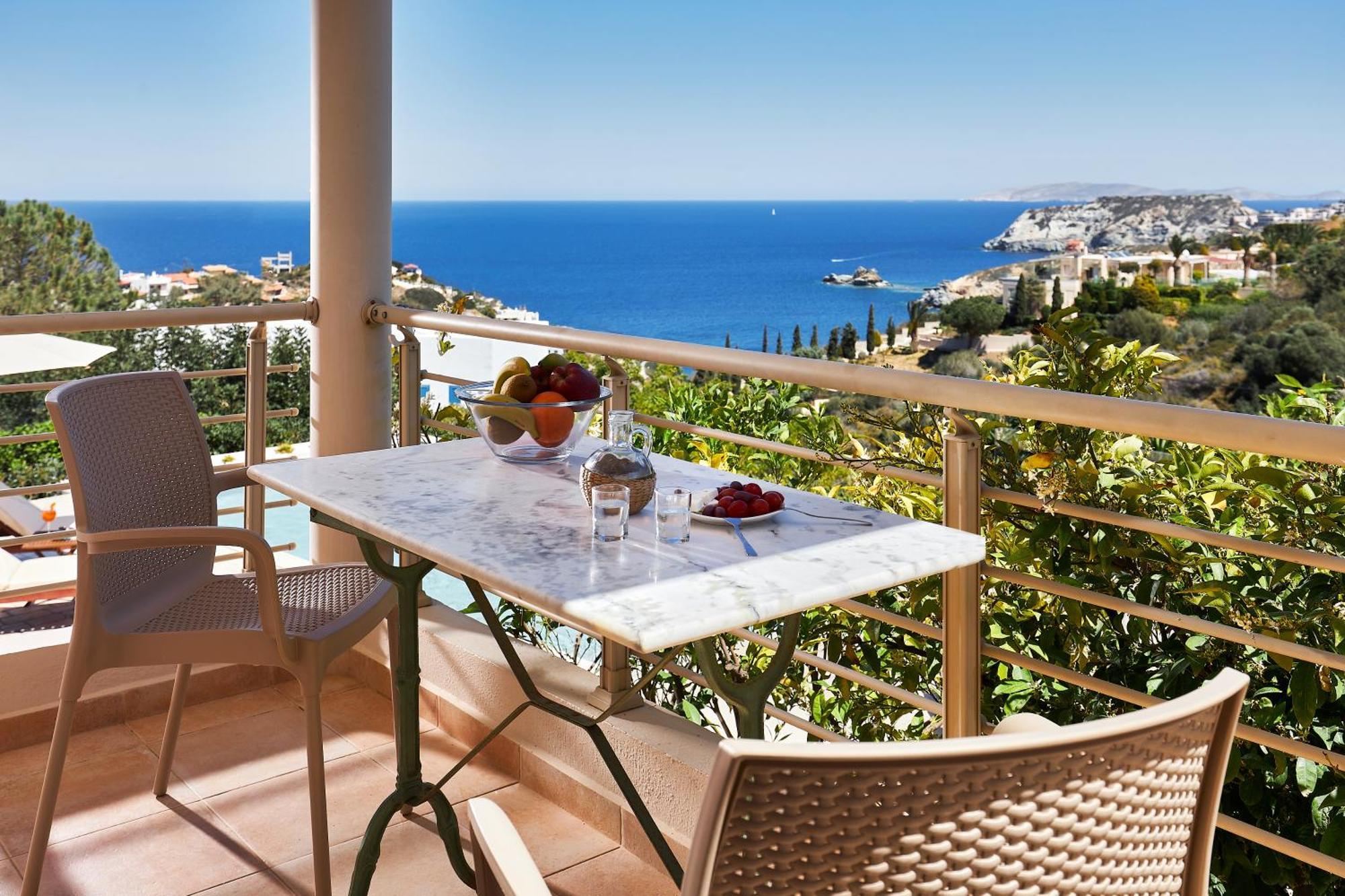 Spacious Villa With Private Eco-Pool And Panoramic Sea View Agia Pelagia Exteriör bild