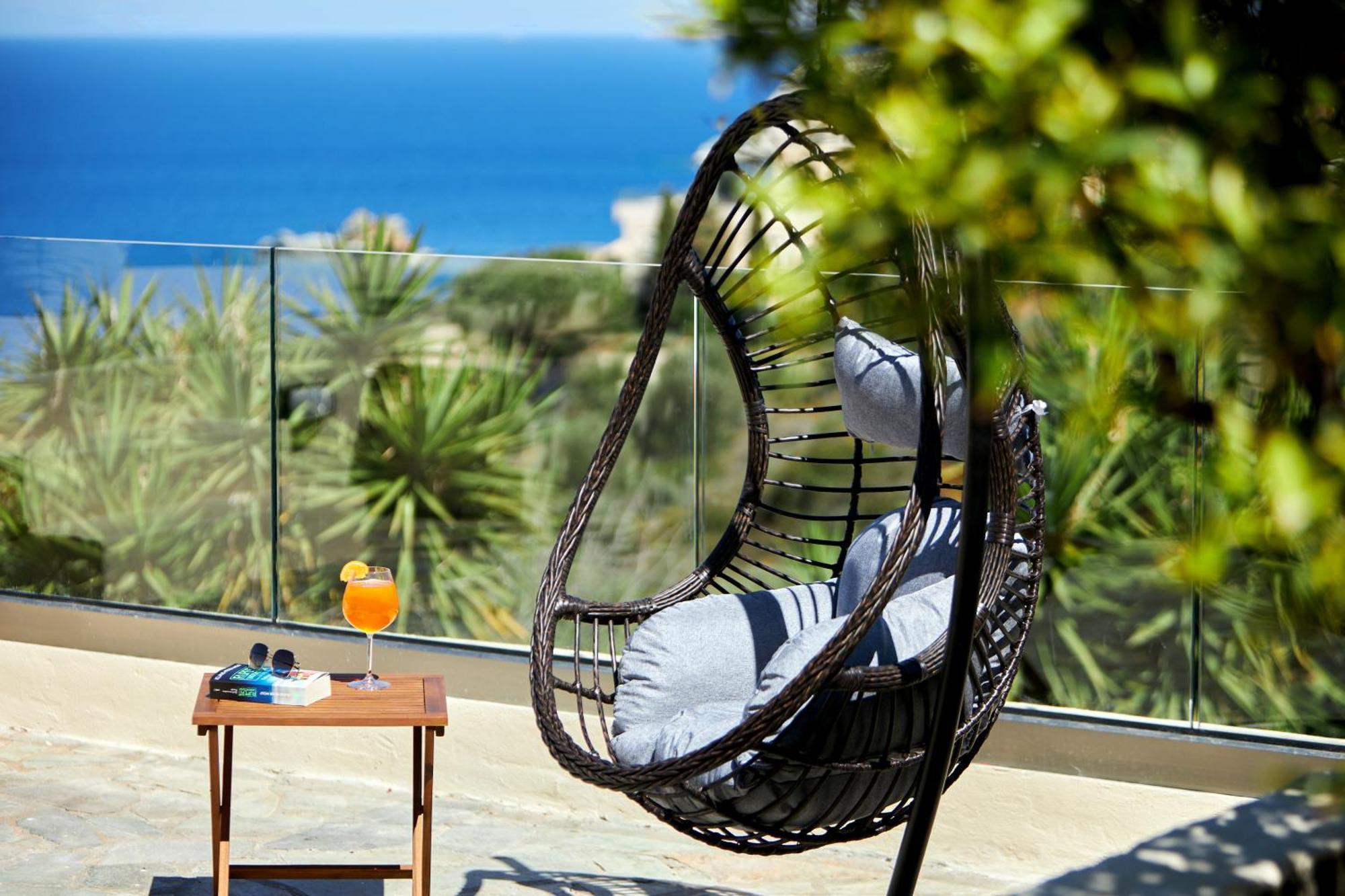 Spacious Villa With Private Eco-Pool And Panoramic Sea View Agia Pelagia Exteriör bild