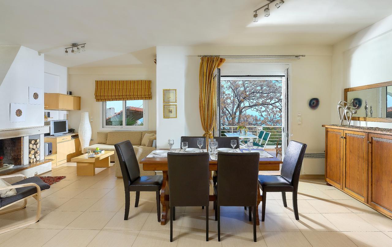 Spacious Villa With Private Eco-Pool And Panoramic Sea View Agia Pelagia Exteriör bild