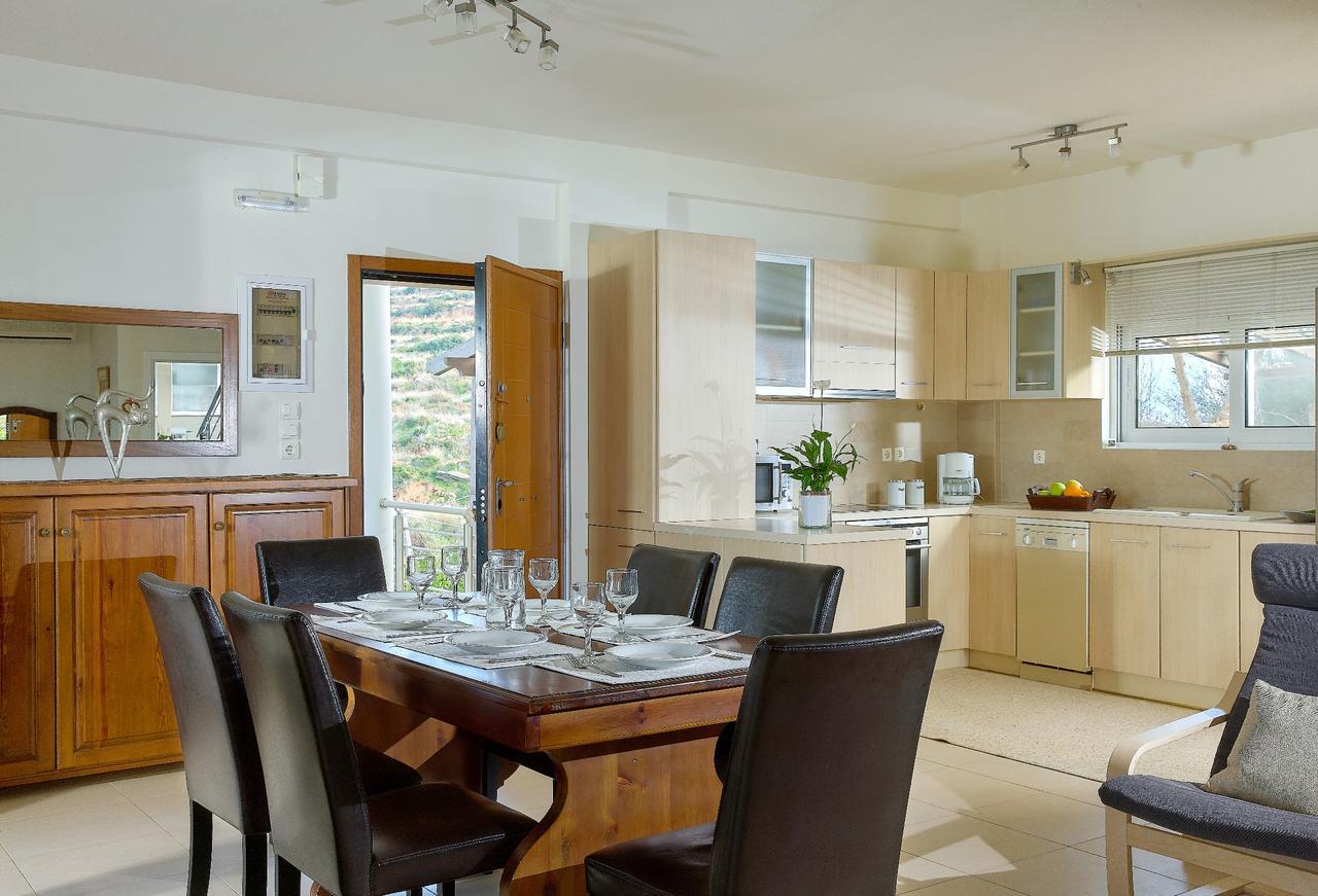 Spacious Villa With Private Eco-Pool And Panoramic Sea View Agia Pelagia Exteriör bild