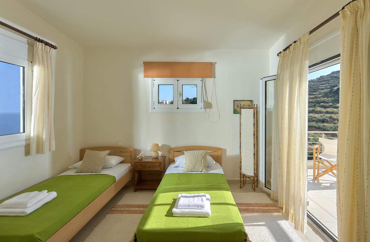 Spacious Villa With Private Eco-Pool And Panoramic Sea View Agia Pelagia Exteriör bild
