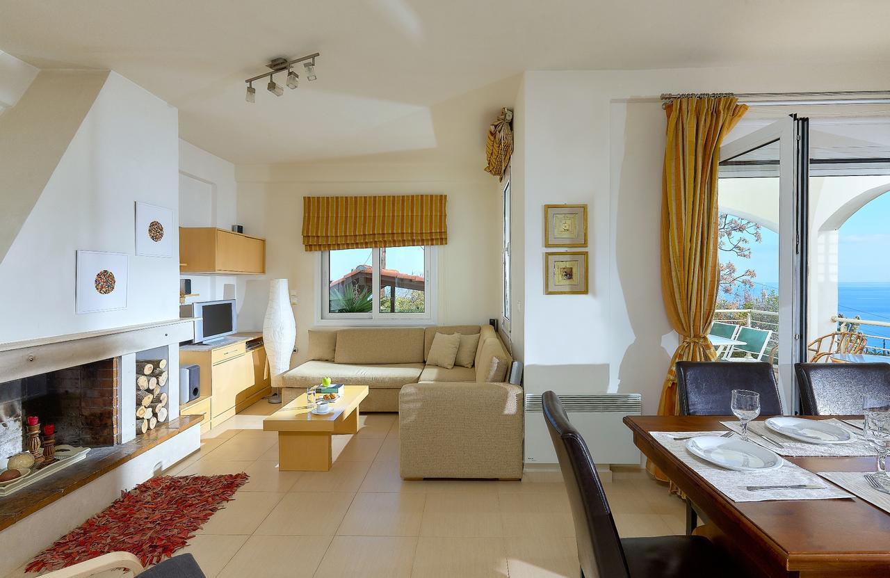 Spacious Villa With Private Eco-Pool And Panoramic Sea View Agia Pelagia Exteriör bild